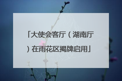 大使会客厅（湖南厅）在雨花区揭牌启用