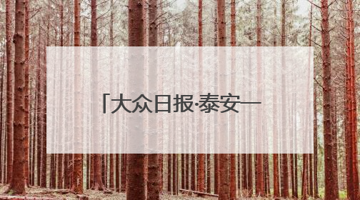 大众日报·泰安一周：泰安港“三改二”2000吨大船可通江达海上头版，泰安房产服务改革经验全省推广