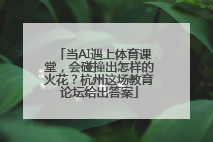 当AI遇上体育课堂，会碰撞出怎样的火花？杭州这场教育论坛给出答案
