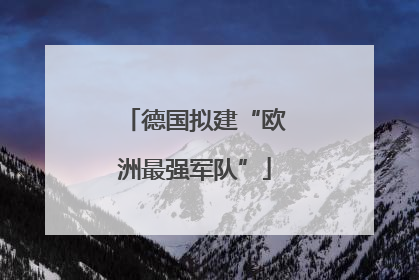 德国拟建“欧洲最强军队”