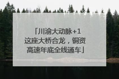 川渝大动脉+1 这座大桥合龙，铜资高速年底全线通车