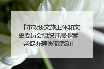 市政协文旅卫体和文史委员会组织开展提案督促办理协商活动