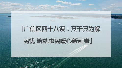 广信区四十八镇：真干真为解民忧 绘就惠民暖心新画卷