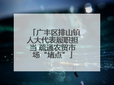 广丰区排山镇人大代表履职担当 疏通农贸市场“堵点”