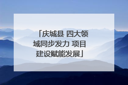 庆城县 四大领域同步发力 项目建设赋能发展