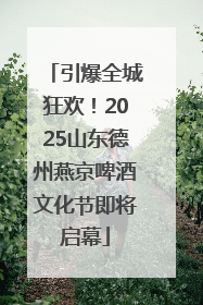 引爆全城狂欢！2025山东德州燕京啤酒文化节即将启幕