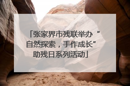 张家界市残联举办“自然探索，手作成长”助残日系列活动