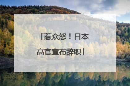 惹众怒！日本高官宣布辞职