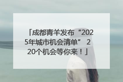成都青羊发布“2025年城市机会清单” 220个机会等你来！