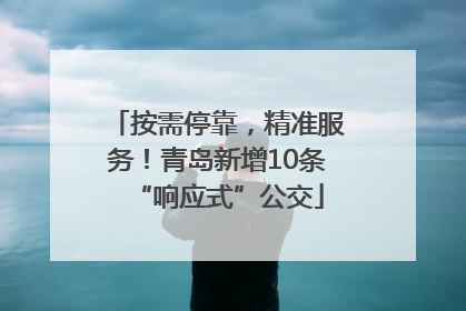 按需停靠，精准服务！青岛新增10条“响应式”公交