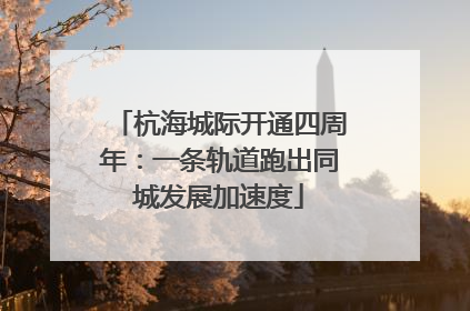 杭海城际开通四周年：一条轨道跑出同城发展加速度