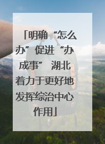 明确“怎么办”促进“办成事” 湖北着力于更好地发挥综治中心作用