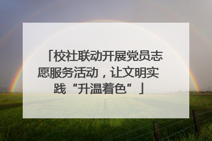 校社联动开展党员志愿服务活动，让文明实践“升温着色”