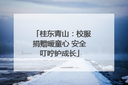 桂东青山：校服捐赠暖童心 安全叮咛护成长