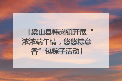 梁山县韩岗镇开展“浓浓端午情，悠悠粽意香”包粽子活动