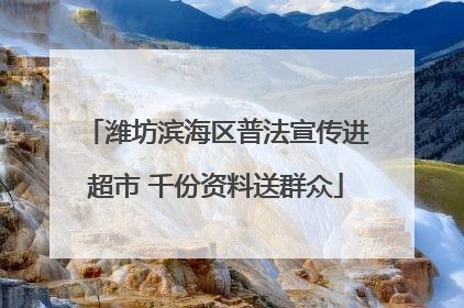潍坊滨海区普法宣传进超市 千份资料送群众