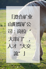 澄合矿业山阳煤矿公司：岗位“大串门”，人才“大交流”