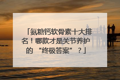 氨糖钙软骨素十大排名！哪款才是关节养护的 “终极答案”？