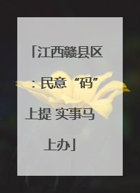 江西赣县区：民意“码”上提 实事马上办