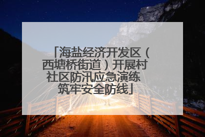 海盐经济开发区（西塘桥街道）开展村社区防汛应急演练 筑牢安全防线