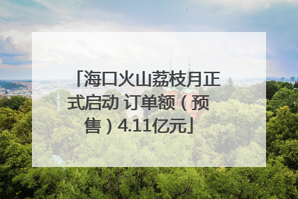 海口火山荔枝月正式启动 订单额（预售）4.11亿元