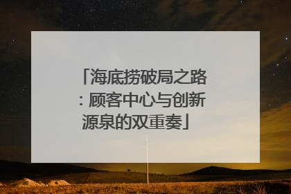 海底捞破局之路：顾客中心与创新源泉的双重奏
