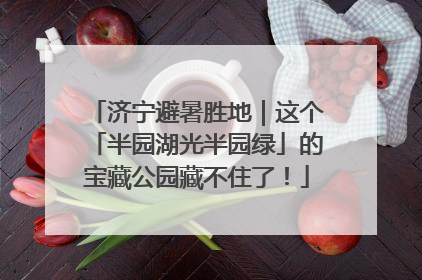 济宁避暑胜地｜这个「半园湖光半园绿」的宝藏公园藏不住了！