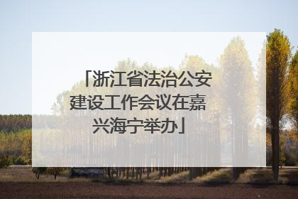 浙江省法治公安建设工作会议在嘉兴海宁举办