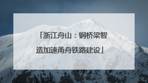 浙江舟山：钢桥梁智造加速甬舟铁路建设