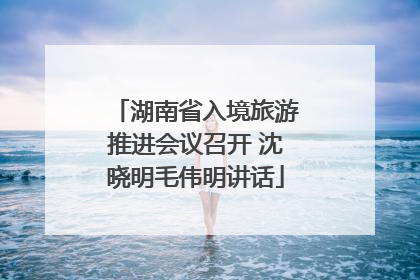 湖南省入境旅游推进会议召开 沈晓明毛伟明讲话