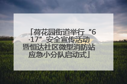 荷花园街道举行“6·17”安全宣传活动暨恒达社区微型消防站应急小分队启动式