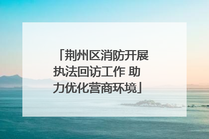 荆州区消防开展执法回访工作 助力优化营商环境