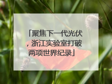 聚焦下一代光伏，浙江实验室打破两项世界纪录