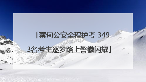 蔡甸公安全程护考 3493名考生逐梦路上警徽闪耀