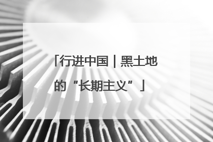 行进中国｜黑土地的“长期主义”