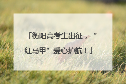 衡阳高考生出征，“红马甲”爱心护航！