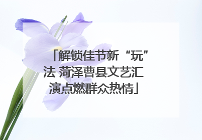解锁佳节新“玩”法 菏泽曹县文艺汇演点燃群众热情