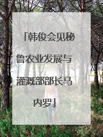 韩俊会见秘鲁农业发展与灌溉部部长马内罗