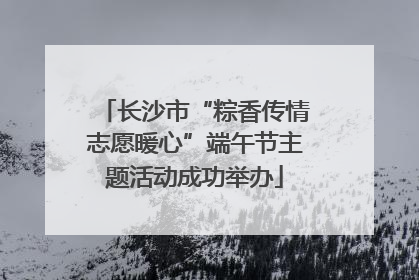 长沙市“粽香传情志愿暖心”端午节主题活动成功举办
