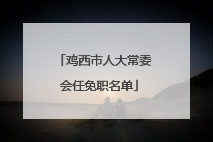 鸡西市人大常委会任免职名单