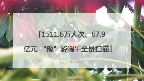 1511.6万人次、67.9亿元 “豫”游端午全景扫描
