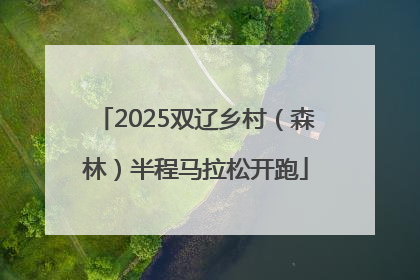 2025双辽乡村（森林）半程马拉松开跑