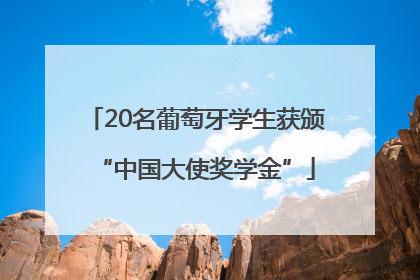 20名葡萄牙学生获颁“中国大使奖学金”