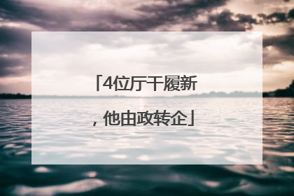 4位厅干履新，他由政转企