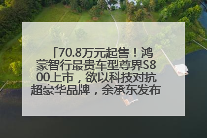 70.8万元起售！鸿蒙智行最贵车型尊界S800上市，欲以科技对抗超豪华品牌，余承东发布会未提及迈巴赫