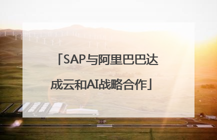 SAP与阿里巴巴达成云和AI战略合作